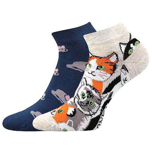 LONKA dámské ponožky Dabl kočka