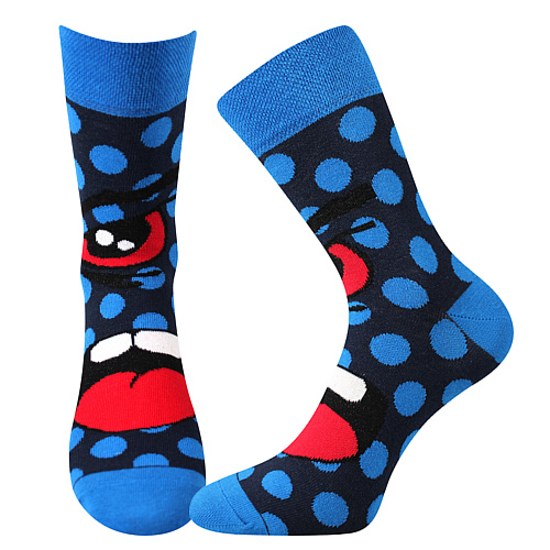 BOMA chlapecké ponožky Ksichtík-A modrá