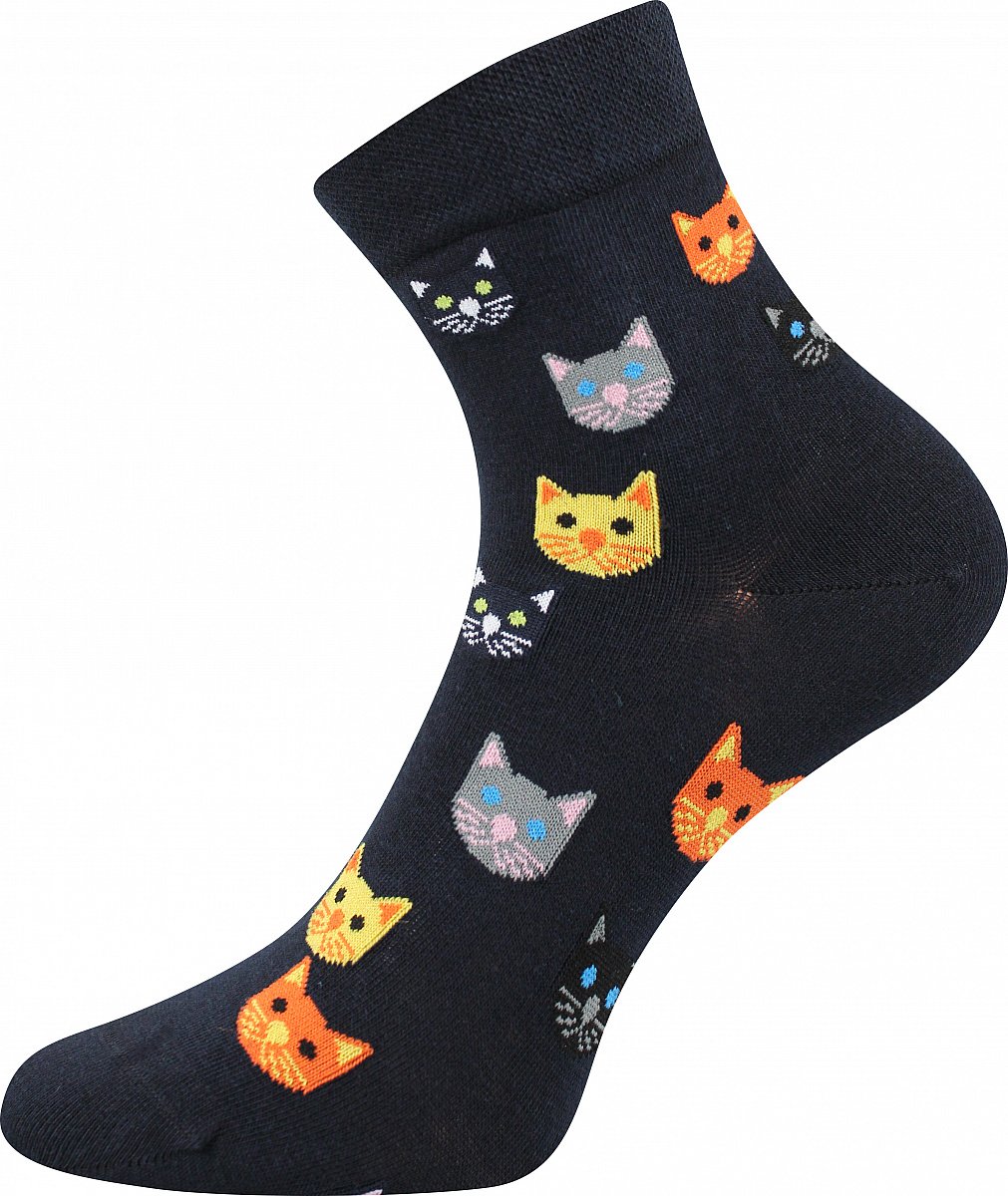 LONKA dámské ponožky Felixa-A kočky modrá