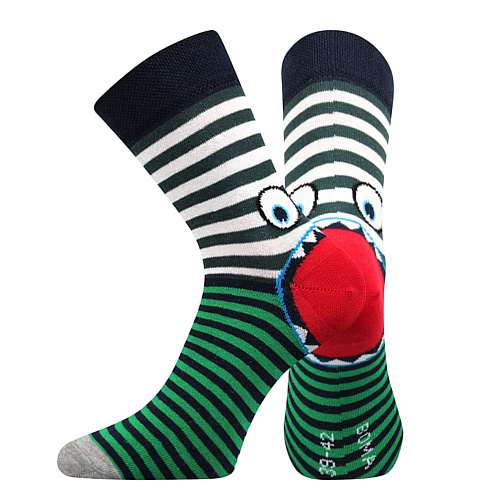 BOMA chlapecké ponožky Ksichtík-C zelená