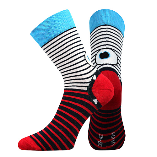 BOMA chlapecké ponožky Ksichtík-C červená