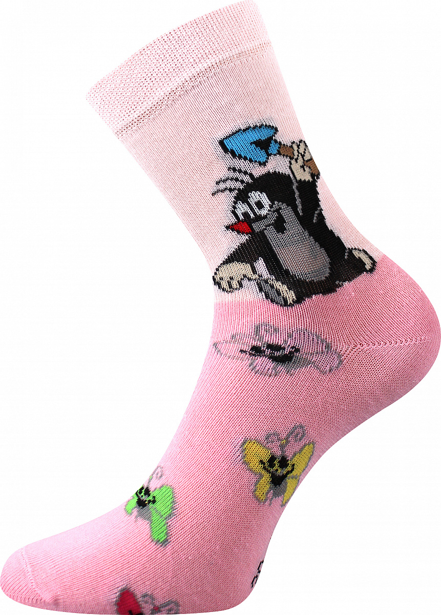 BOMA dívčí ponožky Krtek růžová lopatka