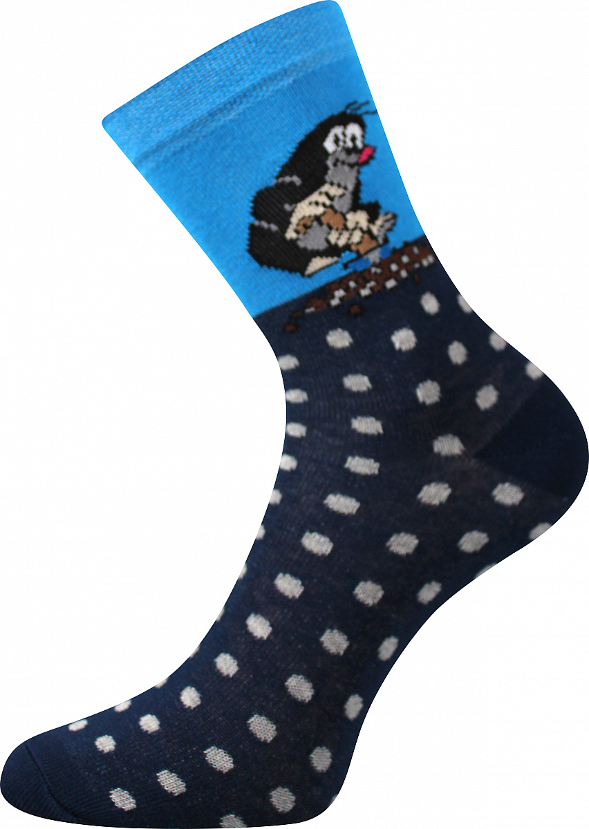 BOMA chlapecké ponožky Krtek modrá rýč