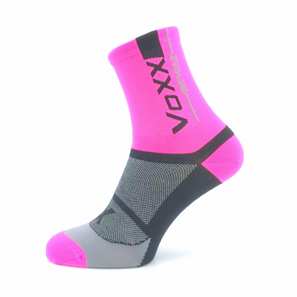 VoXX cyklistické ponožky Stelvio neon růžová