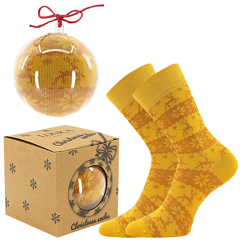 LONKA vánoční ponožky Elfi zlatá
