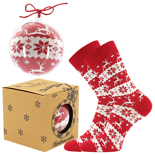 LONKA dětské vánoční ponožky Elfi červená