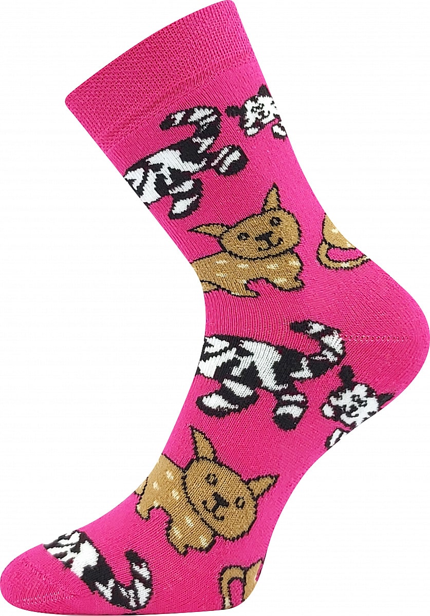 BOMA froté dívčí ponožky Sibiř-B kočky