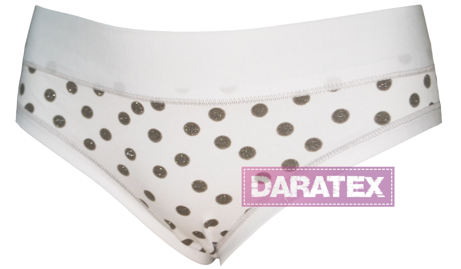 LOVELYGIRL dámské kalhotky D5469 bílá puntíky