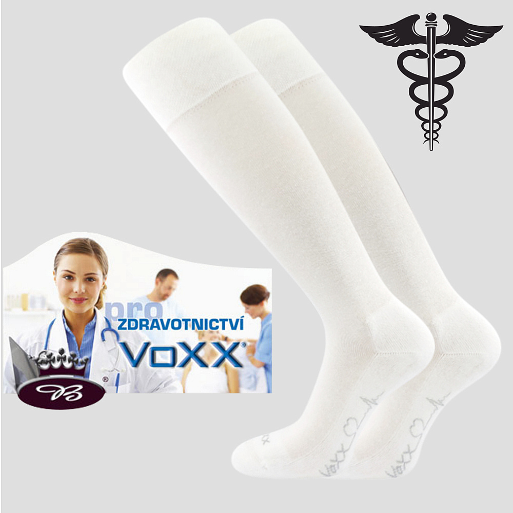 VoXX zdravotní podkolenky Medi knee bílá