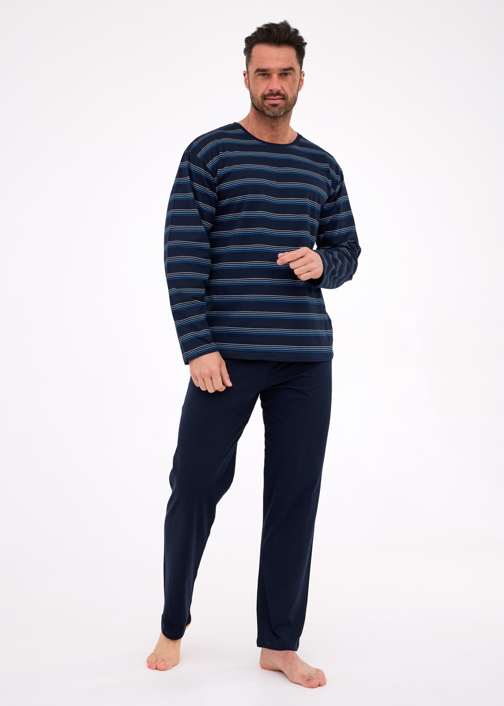 Cornette pánské pyžamo 138/55 modrá proužky