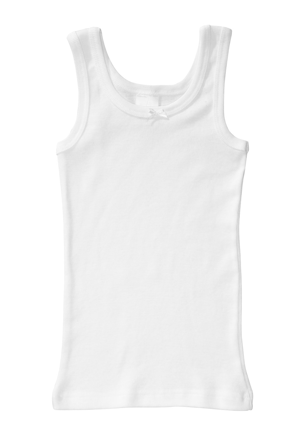 Pleas dívčí košilka široké ramínka mašlička bílá