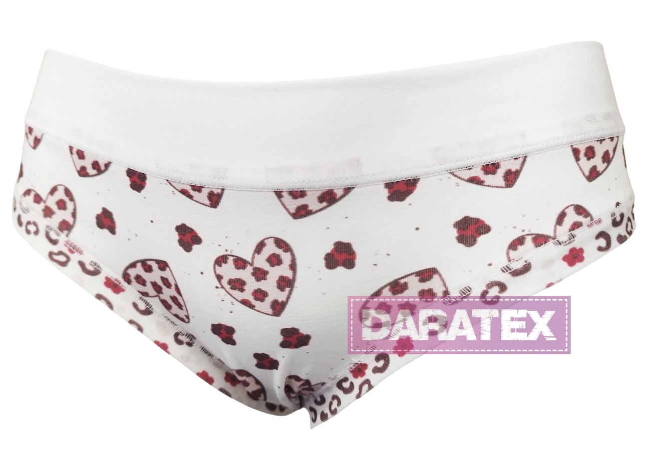 LOVELYGIRL dámské kalhotky D6833 Bianco/Cuore