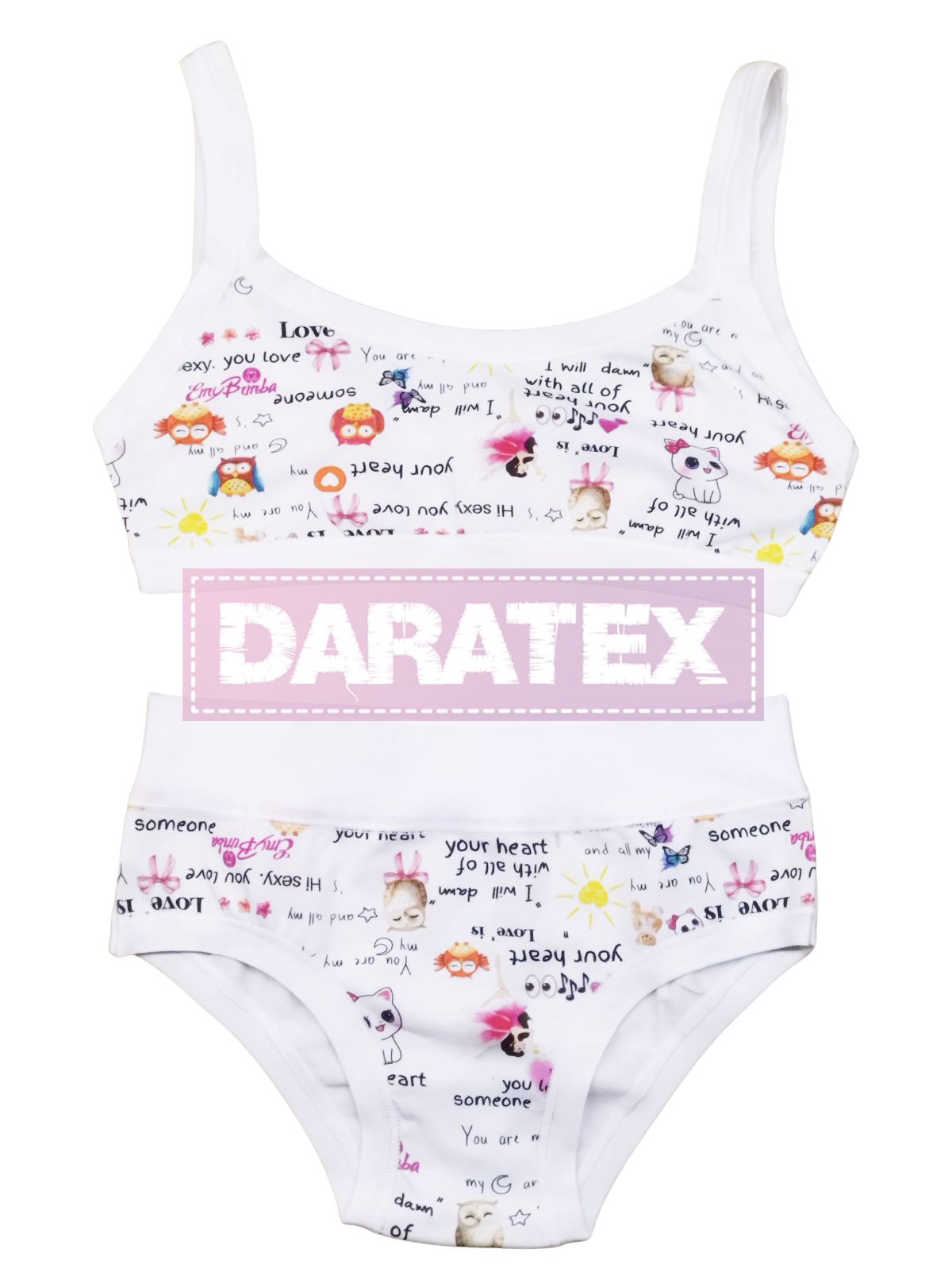 EMY bimba dívčí souprava BB764+B2990 bílá