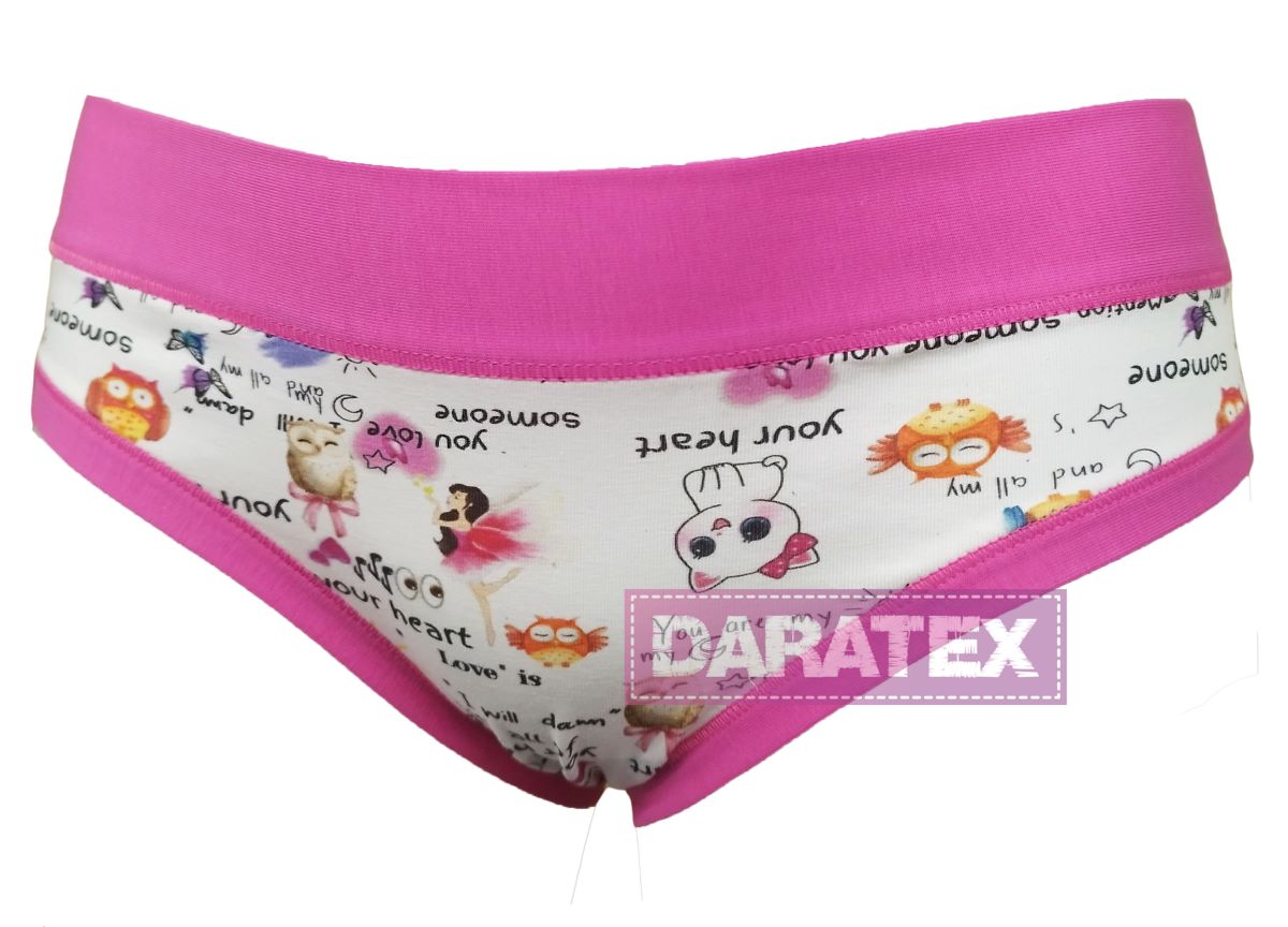 EMY bimba juniorské kalhotky B2990J tm.růžová