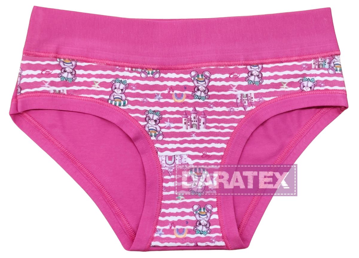 EMY bimba dívčí kalhotky B3018 tm.růžová