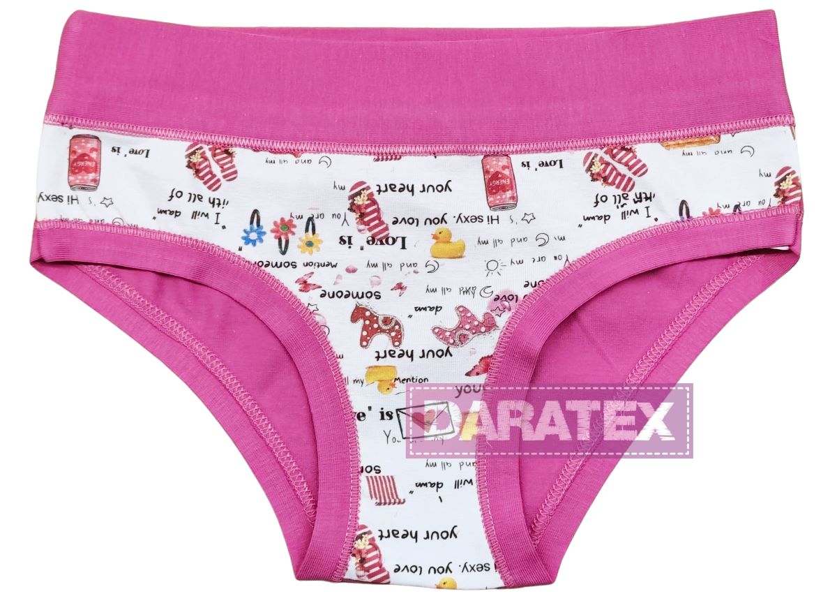 EMY bimba dívčí kalhotky B3008 tm.růžová