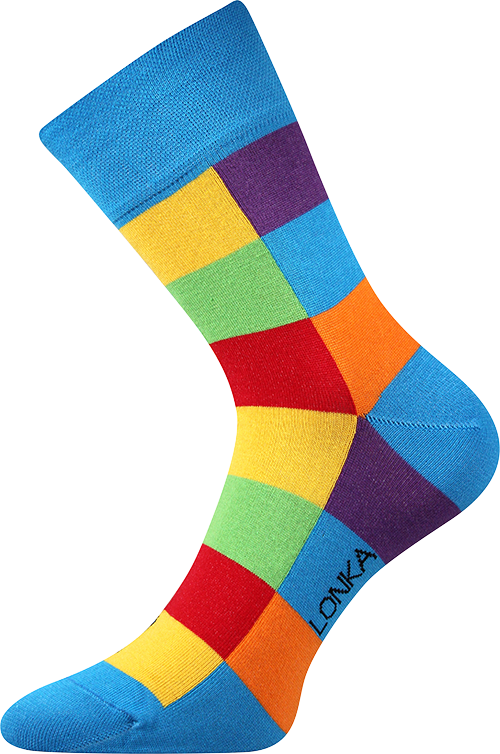 LONKA společenské ponožky Decube modrožluté
