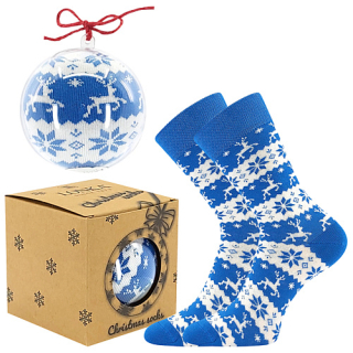 LONKA dětské vánoční ponožky Elfi modrá