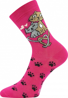 BOMA dívčí ponožky 0572143-XII kočky