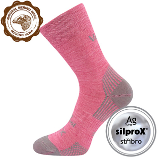 VoXX dámské merino ponožky Optimus růžová