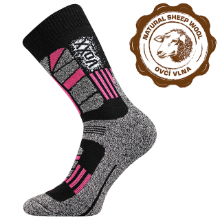 VoXX dámské vlněné ponožky Traction růžová