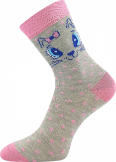 BOMA dívčí ponožky 0572143-XIII kočička