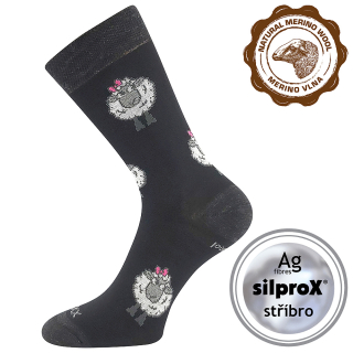 VoXX dámské merino ponožky Vlněnka černé