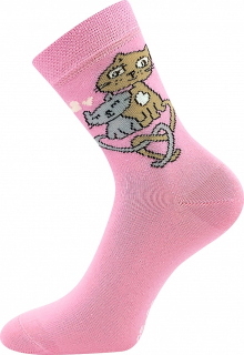 BOMA dívčí ponožky 0572143-XIV kočky