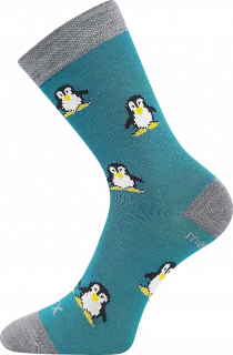 VoXX dětské merino ponožky Penguinik zelená