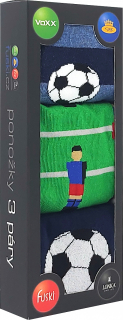 LONKA pánské ponožky sada 3 ks Debox-D fotbal