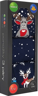 LONKA ponožky sada 3 ks Debox-M vánoce