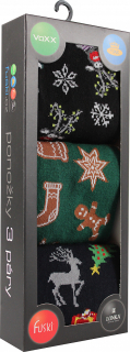 LONKA pánské ponožky sada 3 ks Debox vánoce