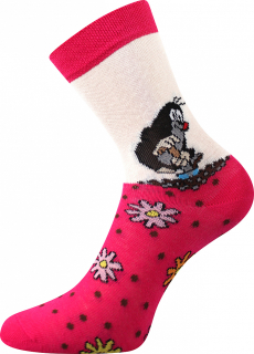 BOMA dívčí ponožky Krtek růžová rýč