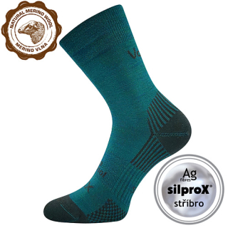 VoXX merino ponožky Optimus modro-zelená