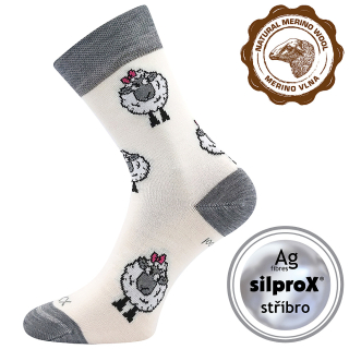 VoXX dámské merino ponožky Vlněnka bílá